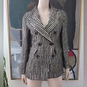 Virginia Bizzi | Double Breasted Metallic Blazer